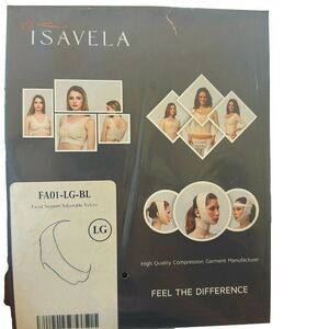 Isavela Facial Compression Garment/Chin Strap/ Facelift Lipo Size Large‎ NWT-